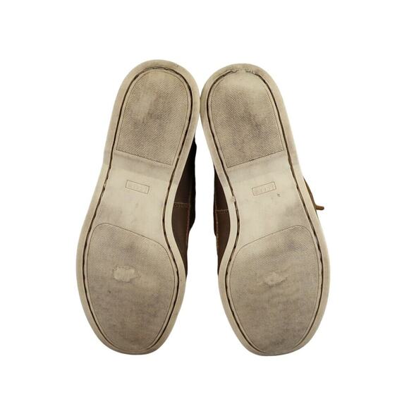 J Crew Shoes Mens 11 Casual Boat Deck Loafer Moc Toe Classic Brown Preppy 2 Eye